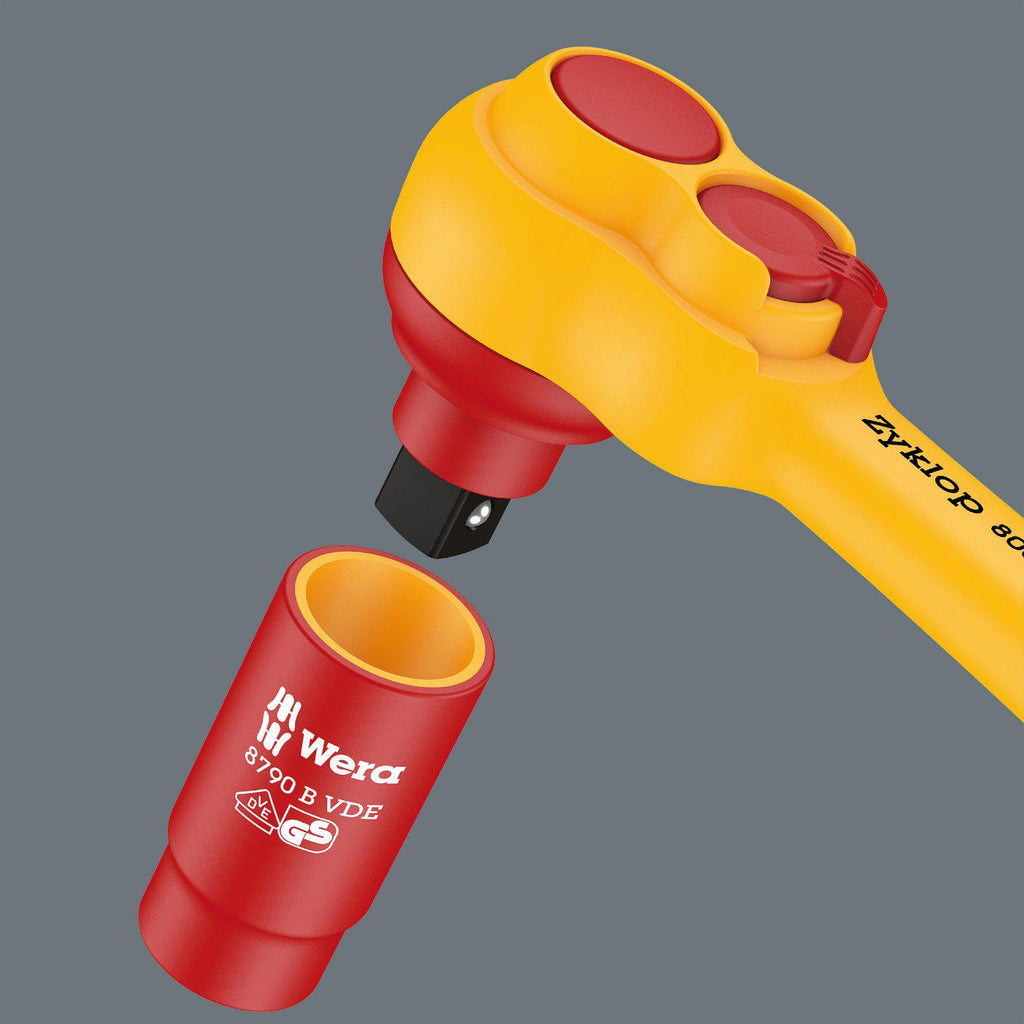 W05004970001 8100 SB VDE 1 Zyklop Ratchet Set, Insulated, 3/8", (Pack of 17)