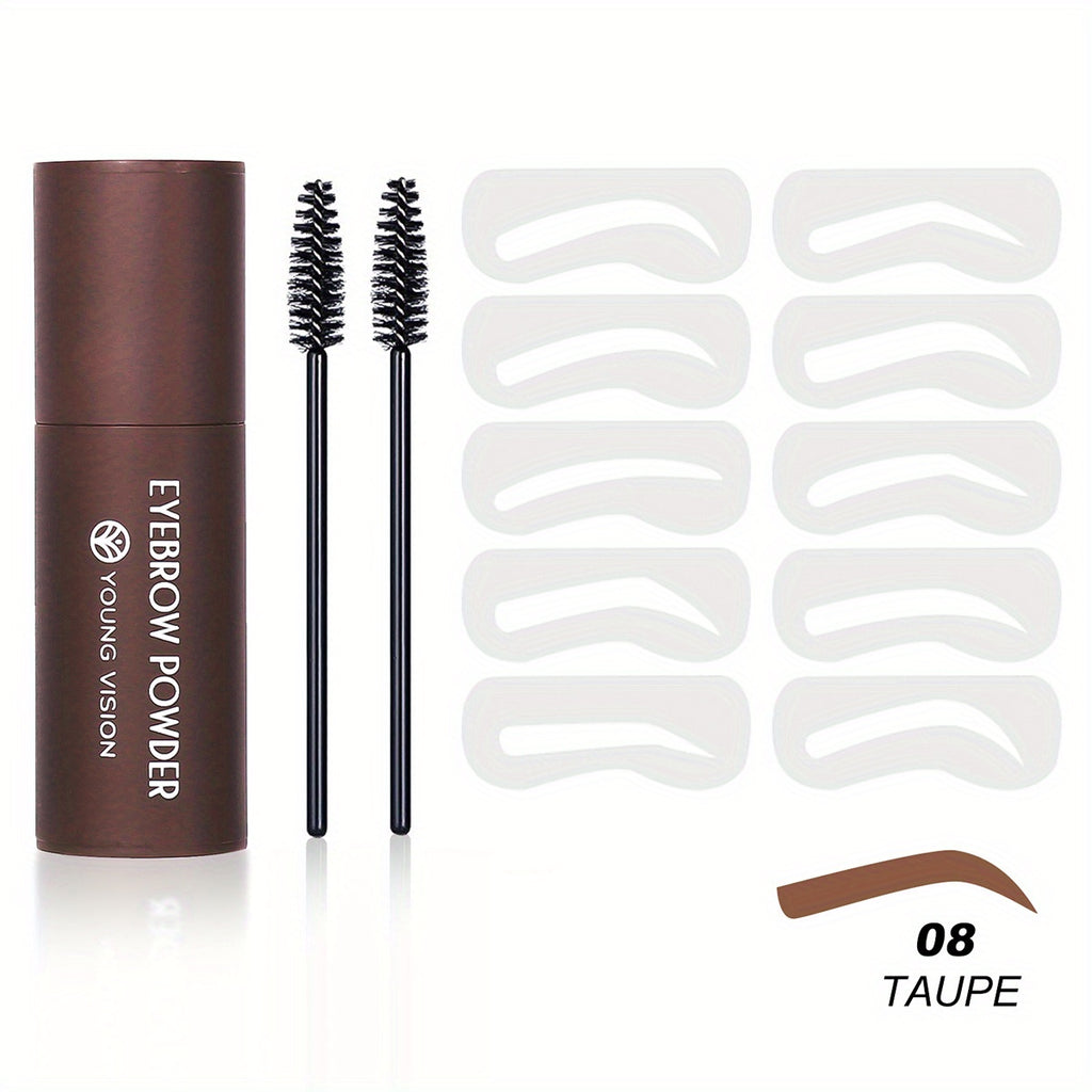 Eyebrow Stamp Stencils Kit, One Step Brows Powder Makeup