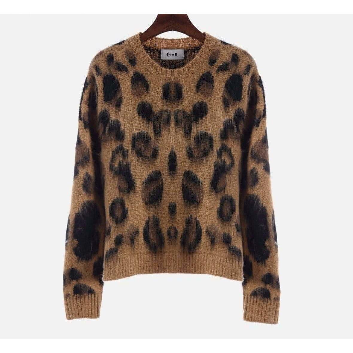 elegant leopard print pullovers