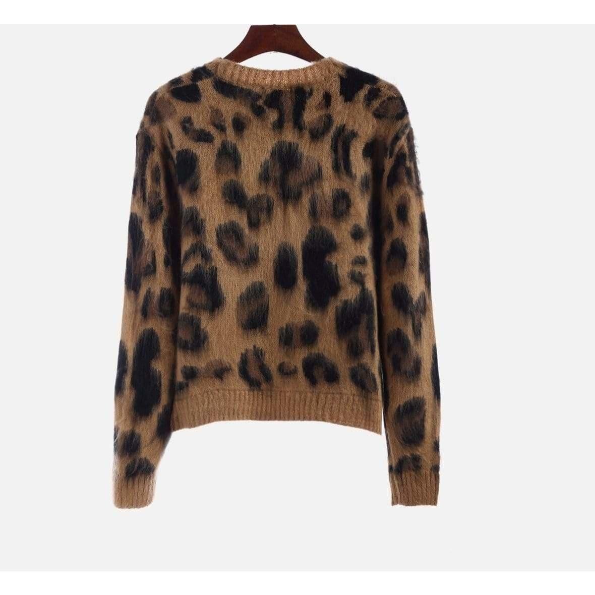 elegant leopard print pullovers
