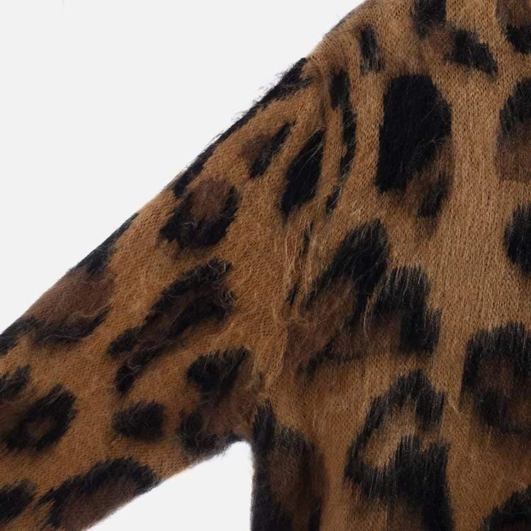 elegant leopard print pullovers