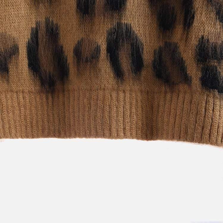 elegant leopard print pullovers