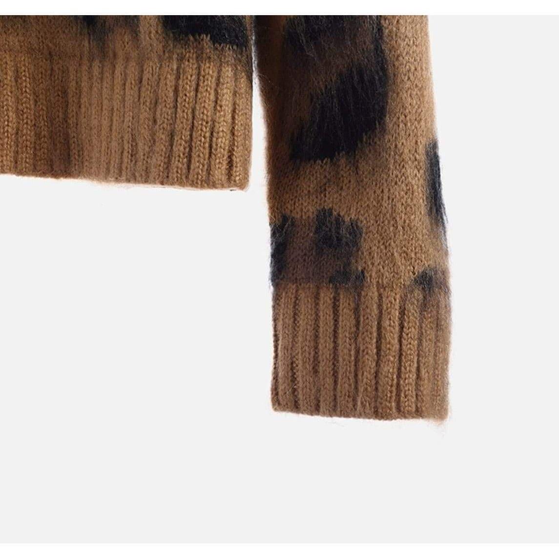 elegant leopard print pullovers