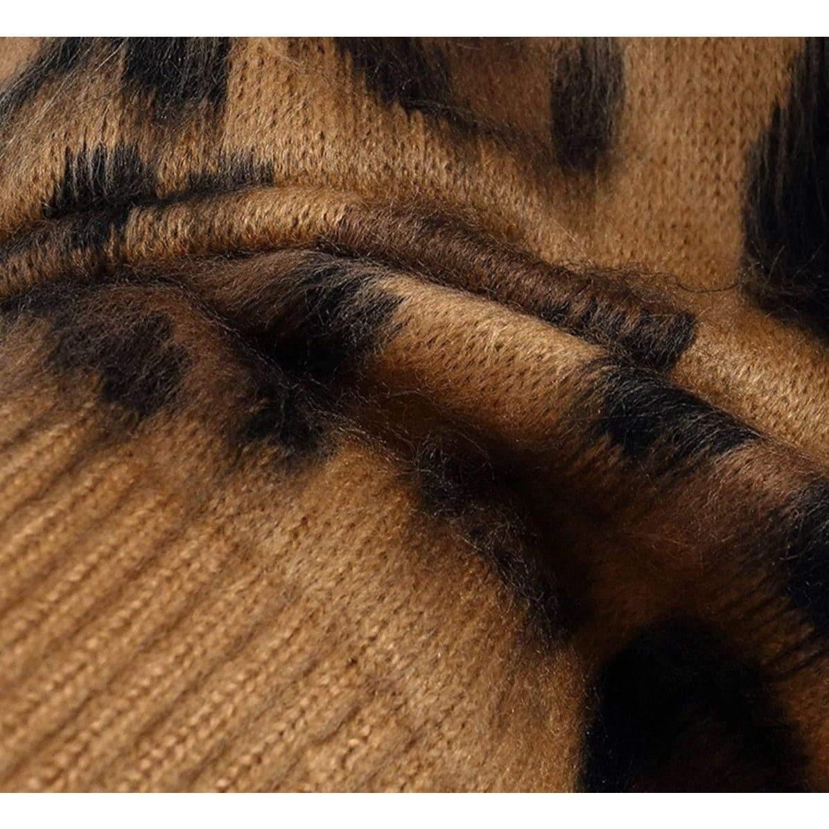 elegant leopard print pullovers