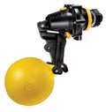 Jobe Valves J-TPV0100DLT Topaz Trough Valve with 4.9"-Wide Float, 200L/Min, 100PSI, Detach Long Tail, 1" NPT Inlet, Yellow/Black