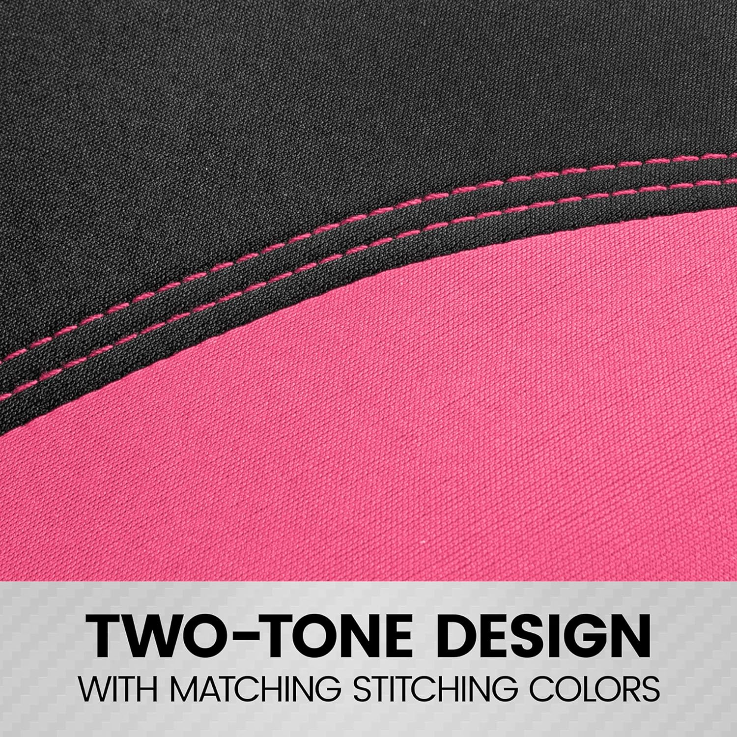 BDK UltraSleek Pink Seat Covers for Cars, Two-Tone Front with Matching Back Car Seat Cover, Made to Fit Most Auto Truck Van SUV, Interior Car Accessories, Full Set
