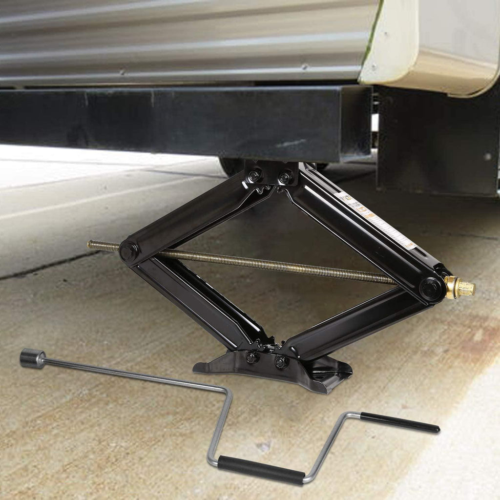 WEIZE Camper RV Trailer Stabilizer Leveling Scissor Jacks with Handle 24" 5000lbs Set of 4