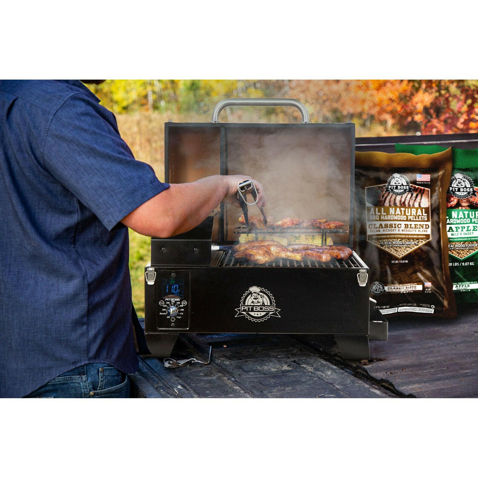 Portable Tabletop Pellet Grill Copper Grilling Cooker Camping Yard Outdoor NEW