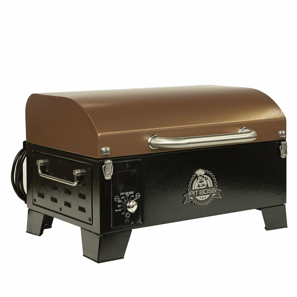 Portable Tabletop Pellet Grill Copper Grilling Cooker Camping Yard Outdoor NEW