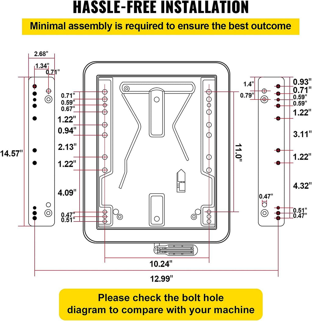 Suspension Seat Adjustable Backrest Headrest Armrest, Forklift Seat With Slide Rails, Foldable Heavy Duty for Tractor Forklift Excavator Skid Steer