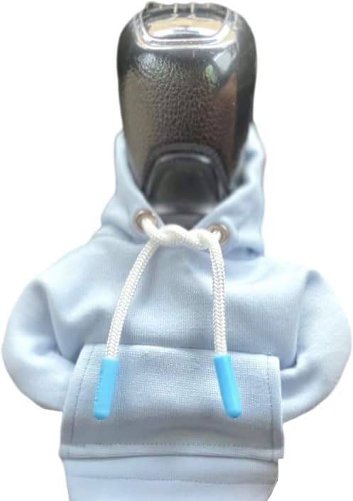 Car Shift Knob Hoodie, Funny Gear Shift Knob Shirt Sweater, Winter Warm Shift Knob Cover Sweater Shirt, Automotive Interior Novelty Accessories Decorations, Universal Fit Knob Cover Gift (White)