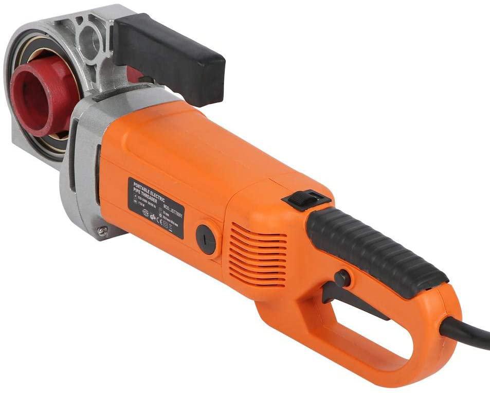 A sixx Pipe Threading Machine, Portable Ratchet Pipe Threader Kit, with 6 Dies for(US Standard 110V)