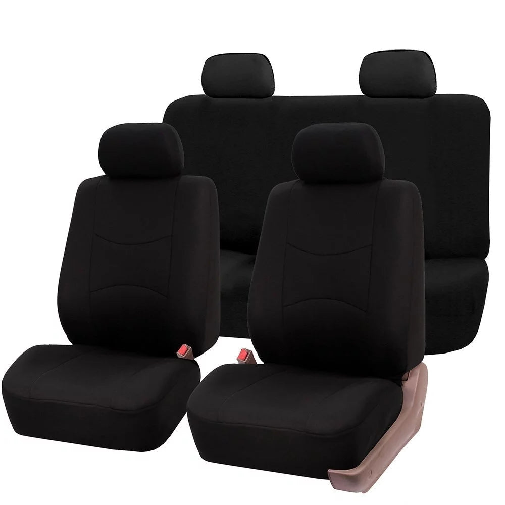 Car Seat Cover, 2mm Spon5 Seats Full Set Car Seat Cover Universal Multi-color Flat Model 9pcs Set