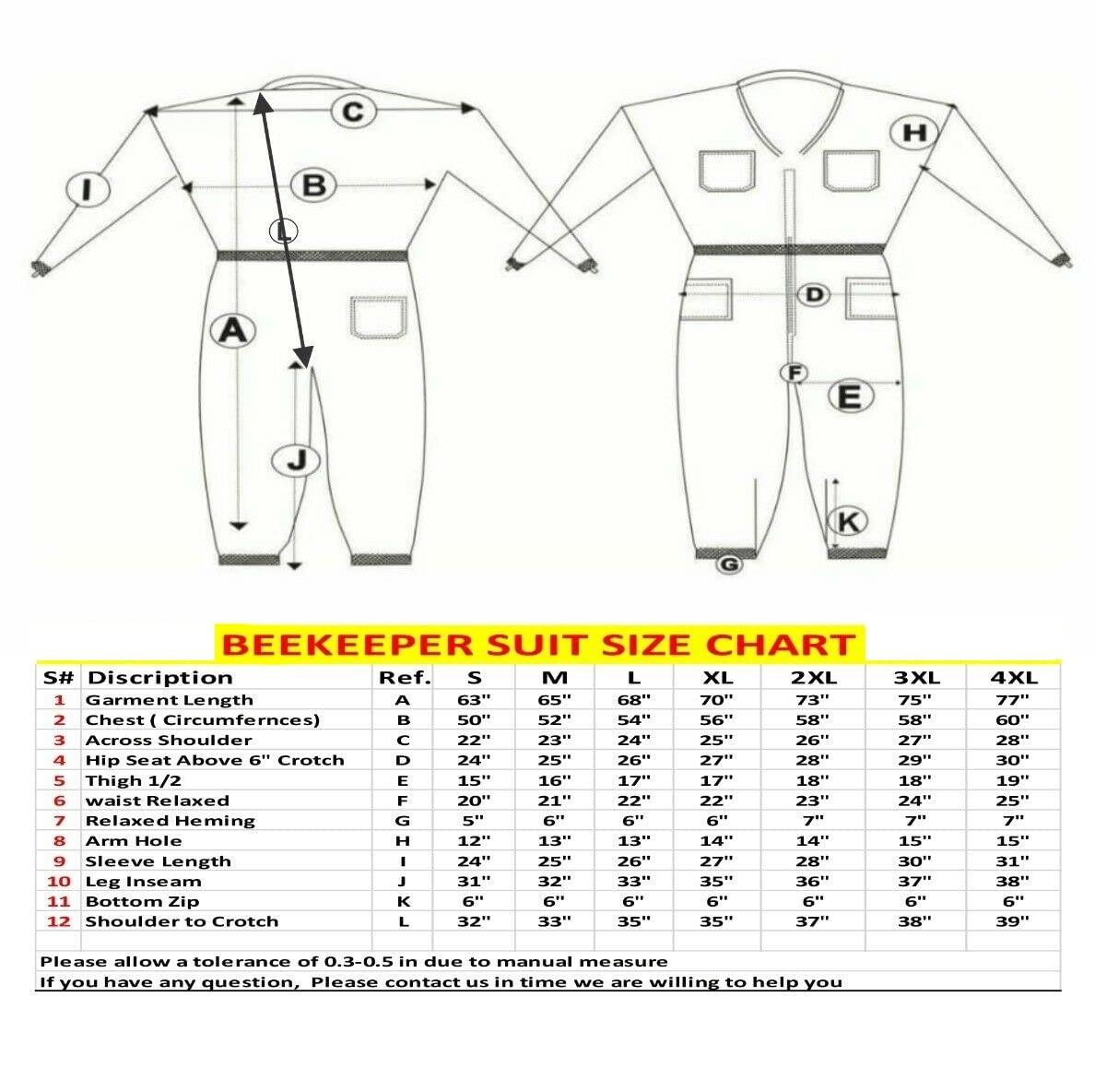 MS Professional 3 Layer Bee Suit Apiarist Ventilated Beekeeper Protective Suit with One Pair Gloves Apiary Beekeeping Suit Bee Sting Proof Suit with Fencing Veil (X-Large, White)