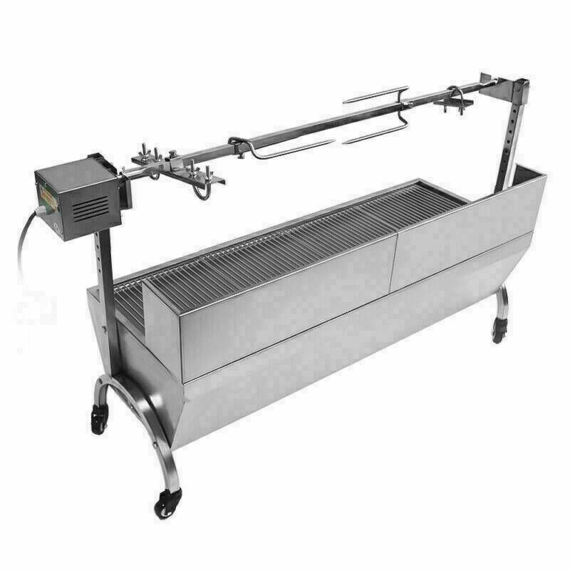 46" Lar Steel Charcoal Spit Roaster Rotisserie Pig Lamb Roast US
