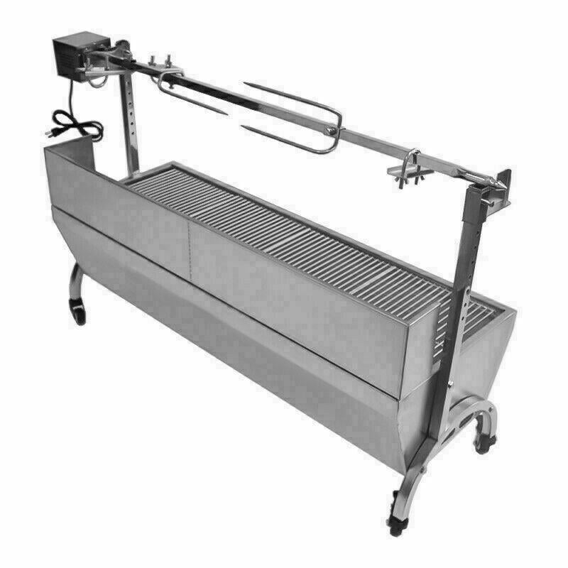 46" Lar Steel Charcoal Spit Roaster Rotisserie Pig Lamb Roast US