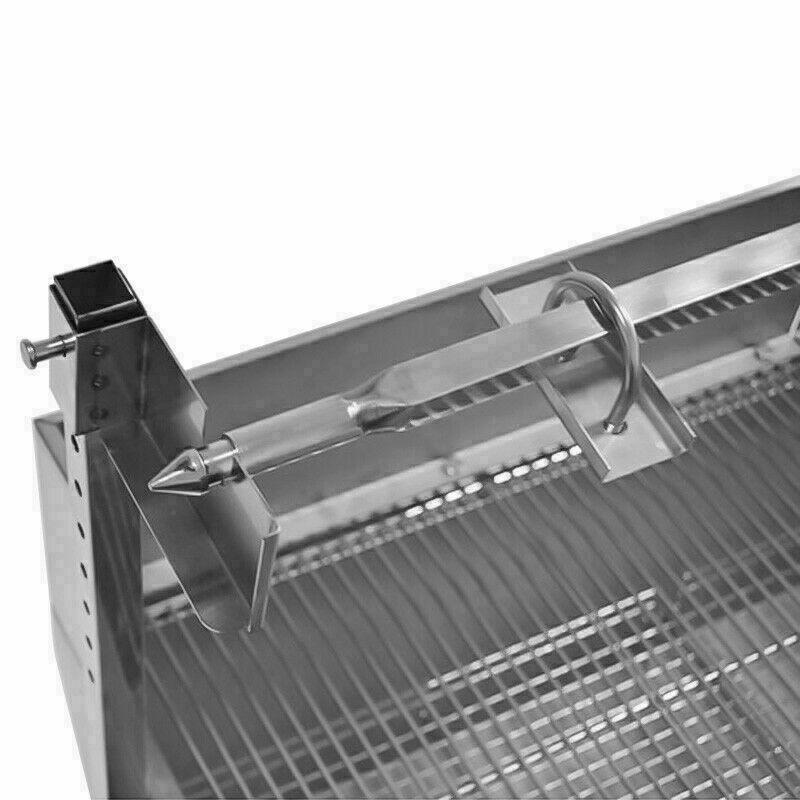 46" Lar Steel Charcoal Spit Roaster Rotisserie Pig Lamb Roast US
