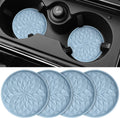 Car Cup Coaster [4 Pack] ME.FAN Silicone Car Coasters/Cup Mats - 2.75In Universal Non-Slip Recessed Car Interior Accessories - Car Cup Holder Insert Coasters Ether
