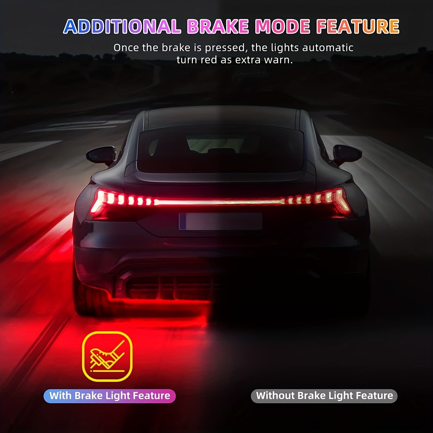 4pcs RGB Car Led Lights Bar,Car Led Lights With App, Music Mode Car Underglow Strip Lights, Waterproof Underglow LED Light Kit For SUVs,Trucks
