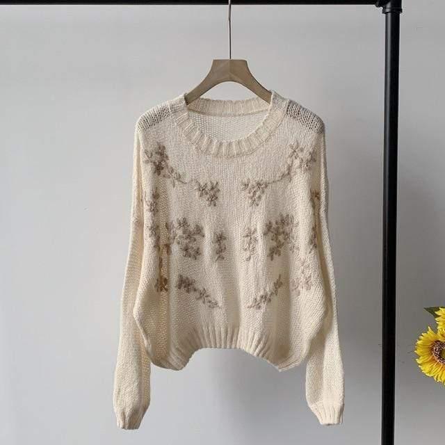 floral lady casual sweater
