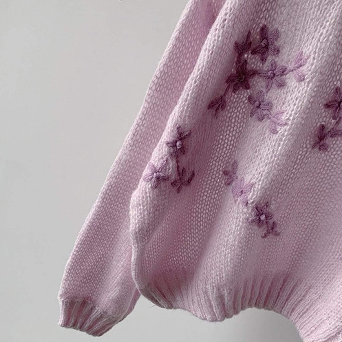 floral lady casual sweater