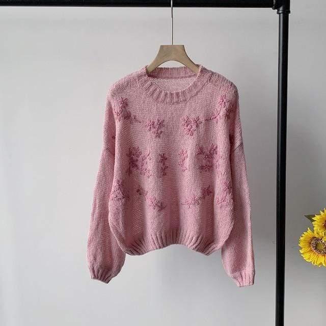 floral lady casual sweater