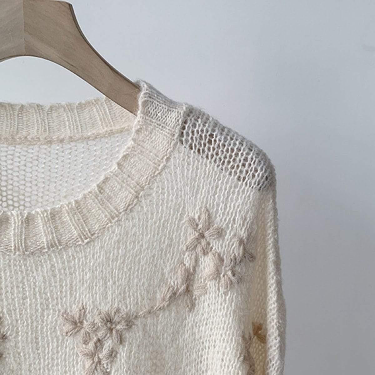 floral lady casual sweater