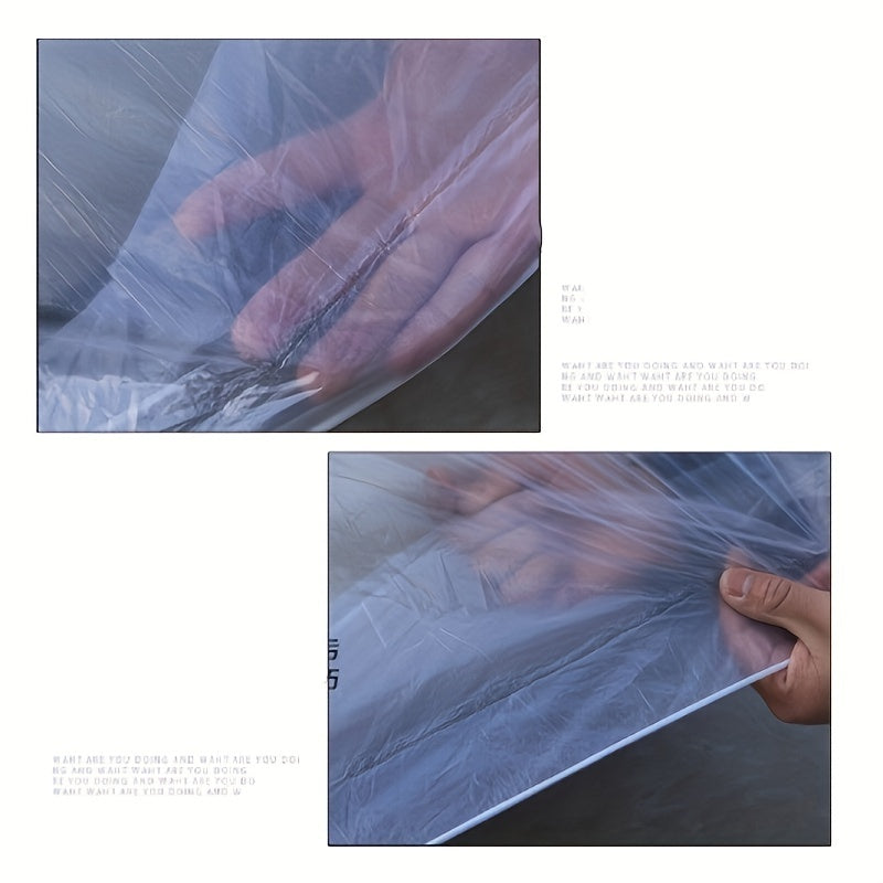 PE Plastic Car Cover Transparent Waterproof Dustproof Vehicle Protection Anti-Scratch Soft Material