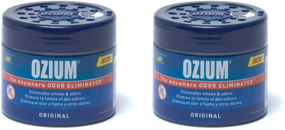 Ozium Smoke &amp; Odors Eliminator Gel. Home, Office and Car Air Freshener 4.5oz (127g), Original Scent (Pack of 2)