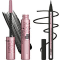 Maybelline Lash Sensational Sky High Washable Mascara + Hyper Easy Liquid Eyeliner Makeup Bundle, Includes 1 Mascara in Blackest Black and 1 Eyeliner in Pitch Black