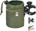 kemimoto Scooter Cup Holder, Oxford Fabric Motorcycle Drink Holder with 0.6"-1.5" Alligator Clamp, Universal Water Bottle Holder for Motorcycle, ATV, Scooter, Boat, Kayak, Bike, Walker, Army Green