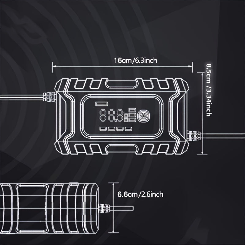 1pCar Battery Charger 12V 6A Smart Battery Trickle Charger Automatic Battery Maintainer Desulfator For Car Moto Lawn Mower Marine Lead Acid Batteries