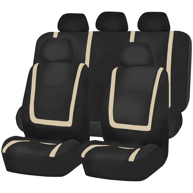 Car Seat Covers Full Set, Polyester Gray Purple Black Blue Red Purple Car Seat Cushion Universal Car Seat Protector Car Decoration Airbag Safe