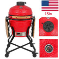18in Steel Charcoal Grill Multiple CooSmoke Bake Roast For Courtyard Party