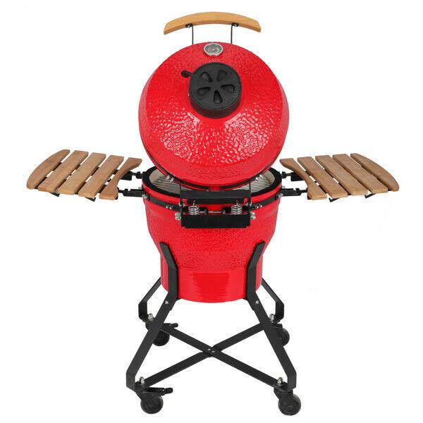18in Steel Charcoal Grill Multiple CooSmoke Bake Roast For Courtyard Party