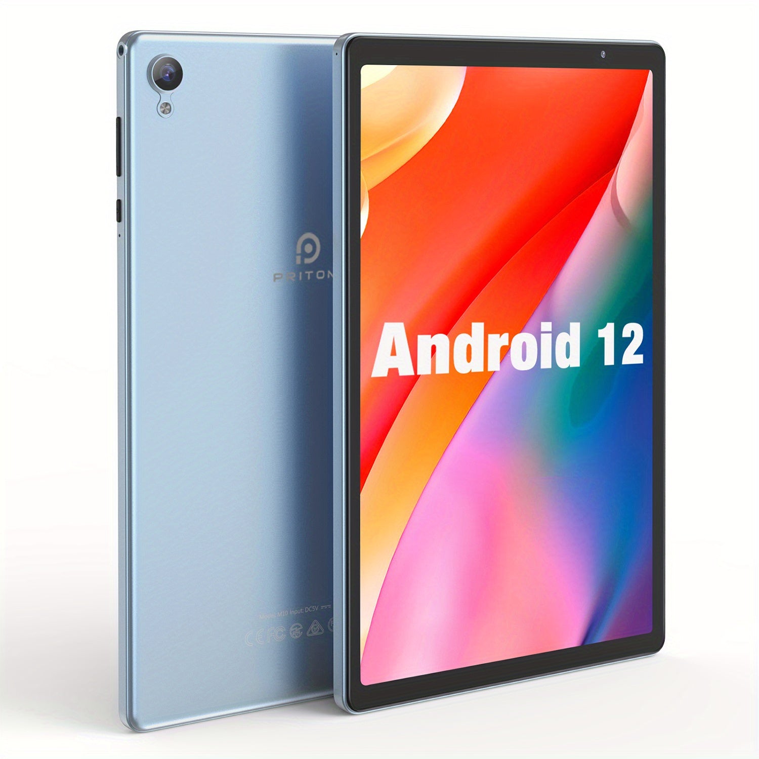 PRITOM 10-inch Compatible With Android 12 Tablet, 4GB DDR (2GB+2GBExpansion)RAM, 32GB ROM, 6000MAh, Quad Core Processor, 10 Inch Tablet, For Android Tablet High-definition IPS Screen, Camera, Wi Fi, For Google,PC,Pad Tablet