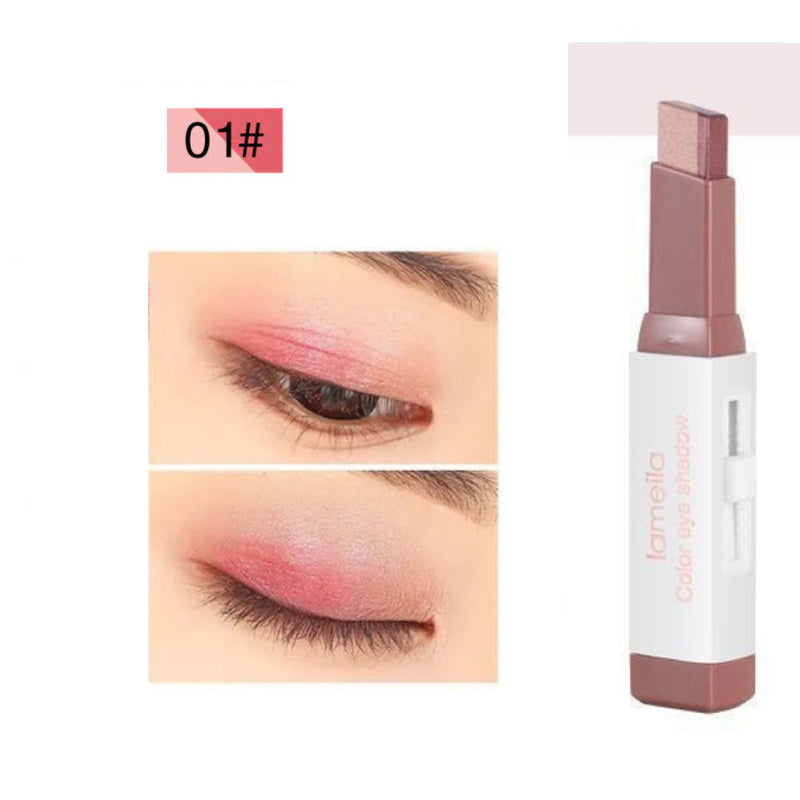 Lazy Eyeshadow Two Tone Gradient Eyeshadow Stick Waterproof Long Lasting Eye Makeup For Daily