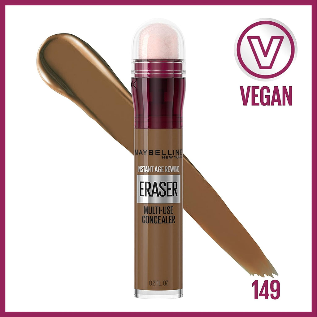 Maybelline New York Instant Age Rewind Eraser Dark Circles Treatment Multi-Use Concealer, 149, 1 Count (Packaging May Vary)
