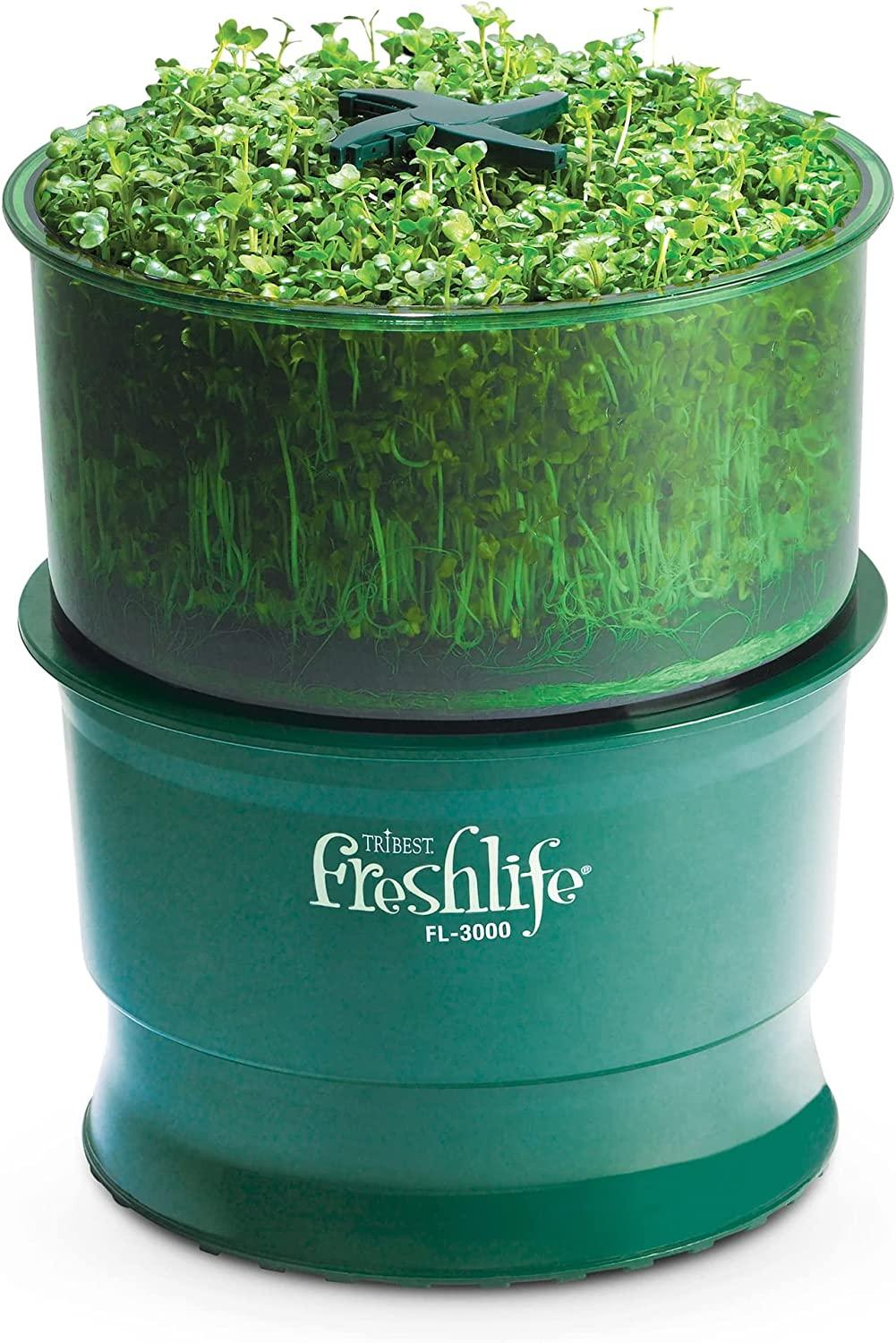 Tribest Fresh Life Sprouter FL-3000 Automatic Seed Sprouter For Sprouting Seeds, Green
