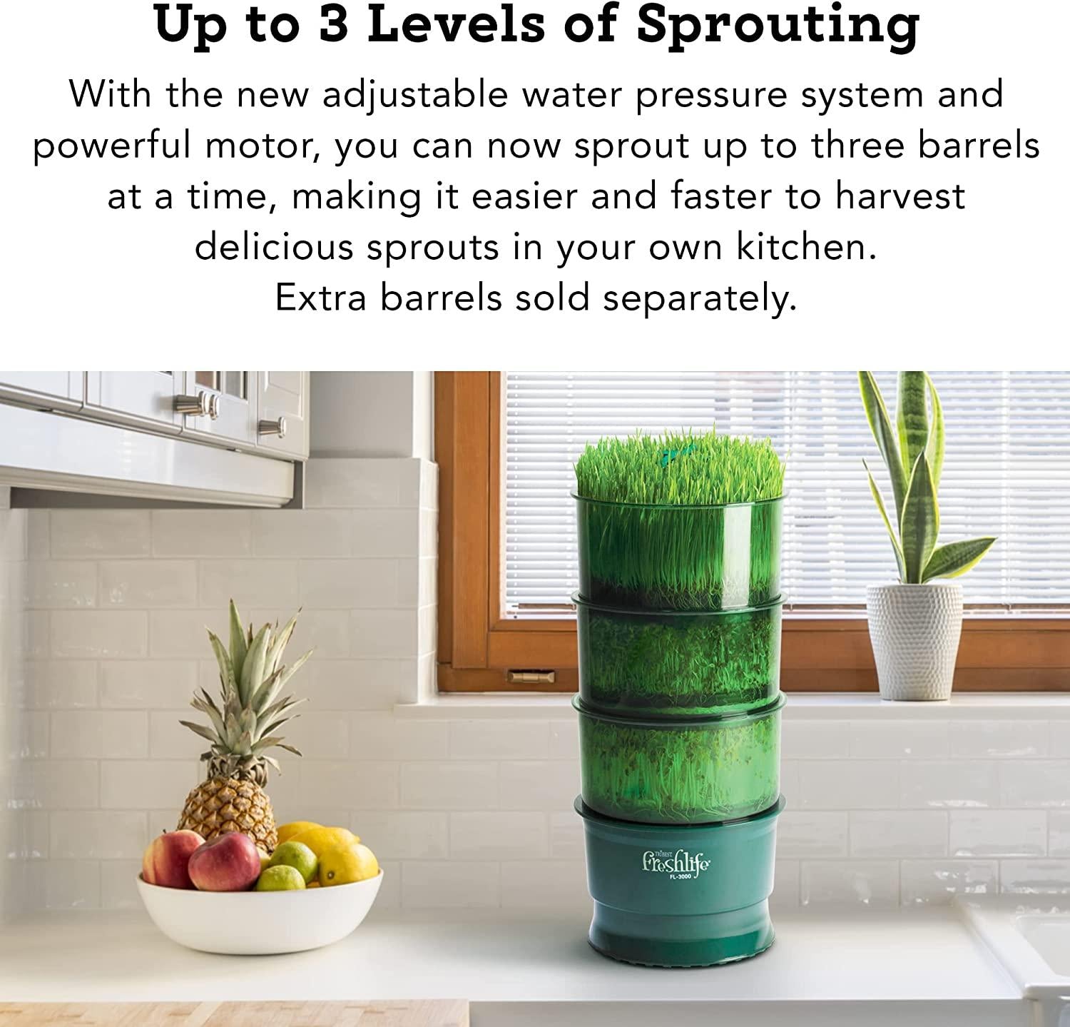 Tribest Fresh Life Sprouter FL-3000 Automatic Seed Sprouter For Sprouting Seeds, Green