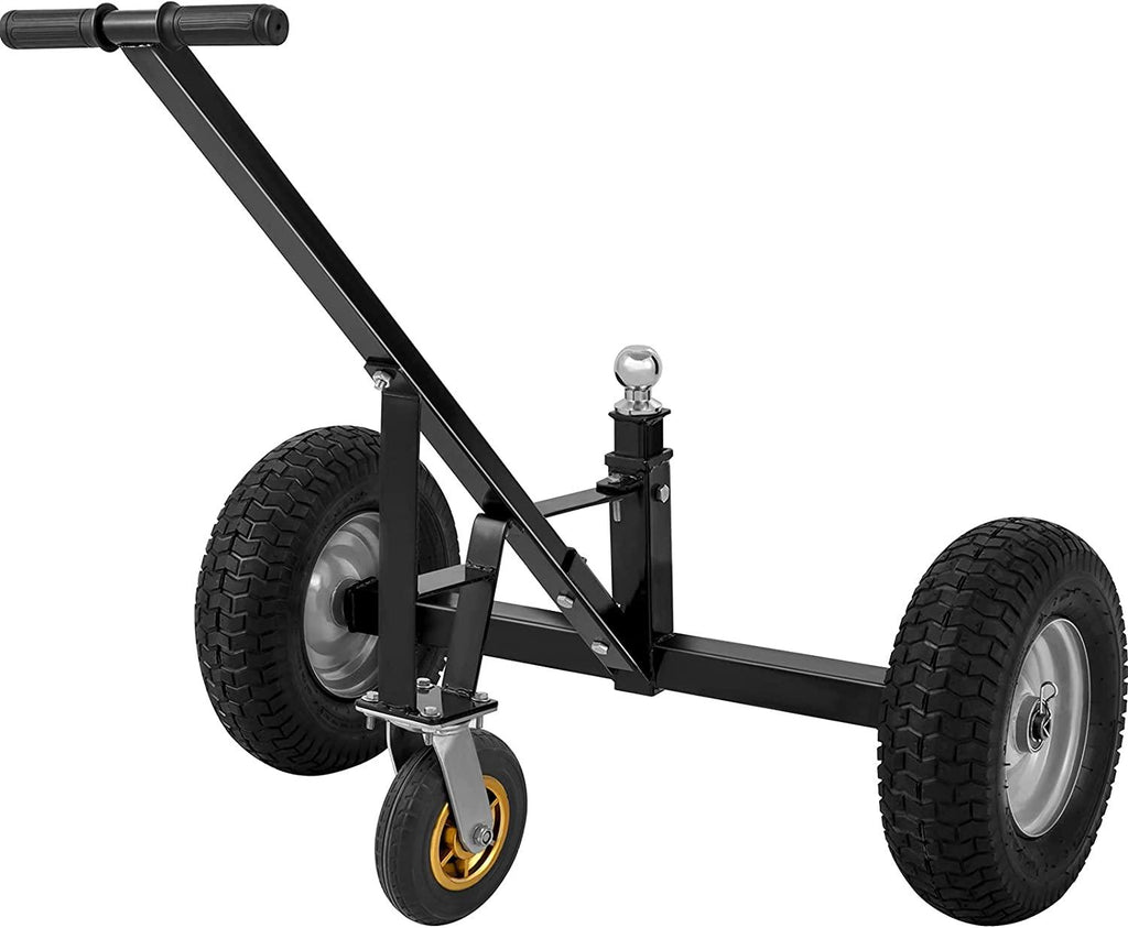 Adjustable Trailer Dolly, 800 Lbs Capacity Trailer Mover Dolly, 15.7" -23.6" Adjustable Height, 2" Ball Trailer Mover with 16" Wheels, Heavy-Duty Tow Dolly for Car, RV, Boat