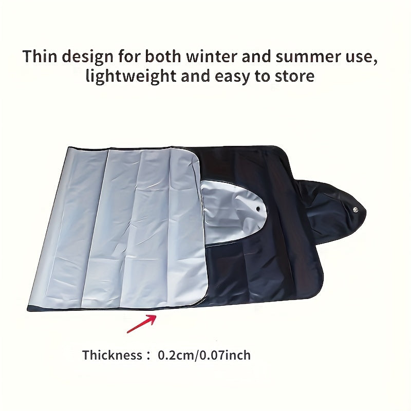 1pc Keep Your Car Protected From Snow And Sun With Our Foldable Windshield Cover!