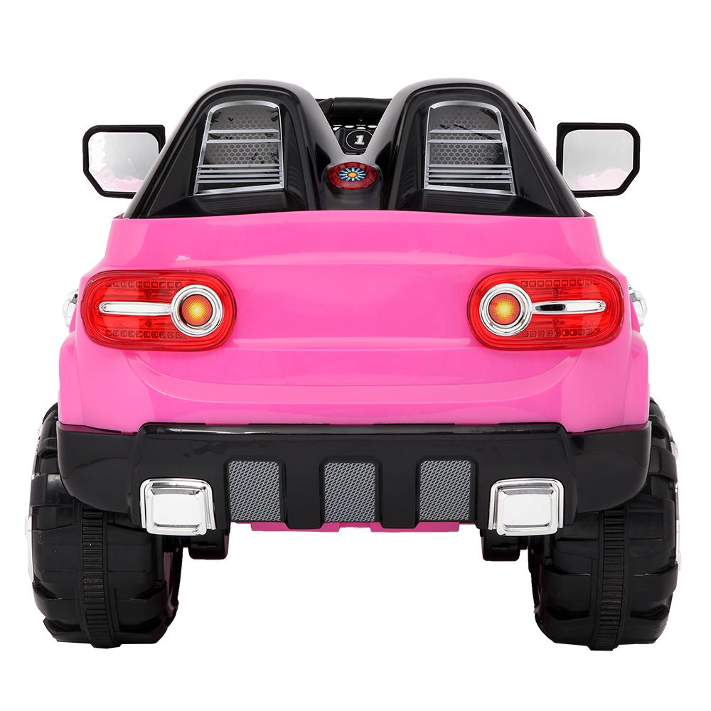 2023 Newest Electric Cars for Kids, Kids Electric Ride-On Truck, 3 Speeds Remote Control Car with LED Lights for Boys Girls Christmas Gifts to Ride on Pavement Grass Mud Gravel and Hills, Pink, Q8016