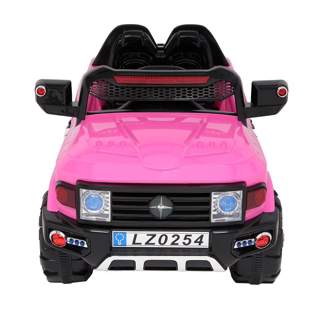 2023 Newest Electric Cars for Kids, Kids Electric Ride-On Truck, 3 Speeds Remote Control Car with LED Lights for Boys Girls Christmas Gifts to Ride on Pavement Grass Mud Gravel and Hills, Pink, Q8016