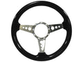 Volante Steering Wheels; S9 Sport Black Ash Finished Wood Grip with 3-Spoke Holes