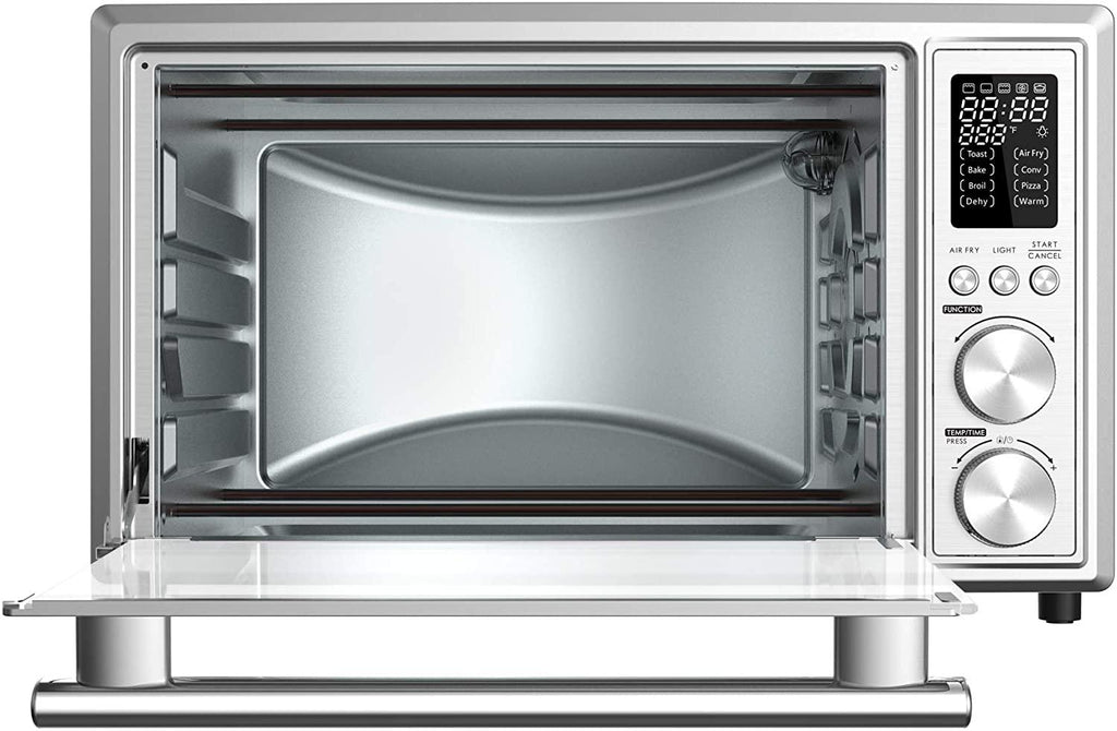 Galanz GTH12A09S2EWAC18 Digital Toaster Oven with Air Fry 1800W/0.9 Cu.Ft, 8 Pre-set CooFunctions, LED Display, Interior Light, 150F – 450F, 25L,  Steel