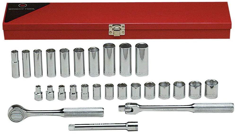 Wright Tool 377 27 Piece 6  Standard And Deep Sockets