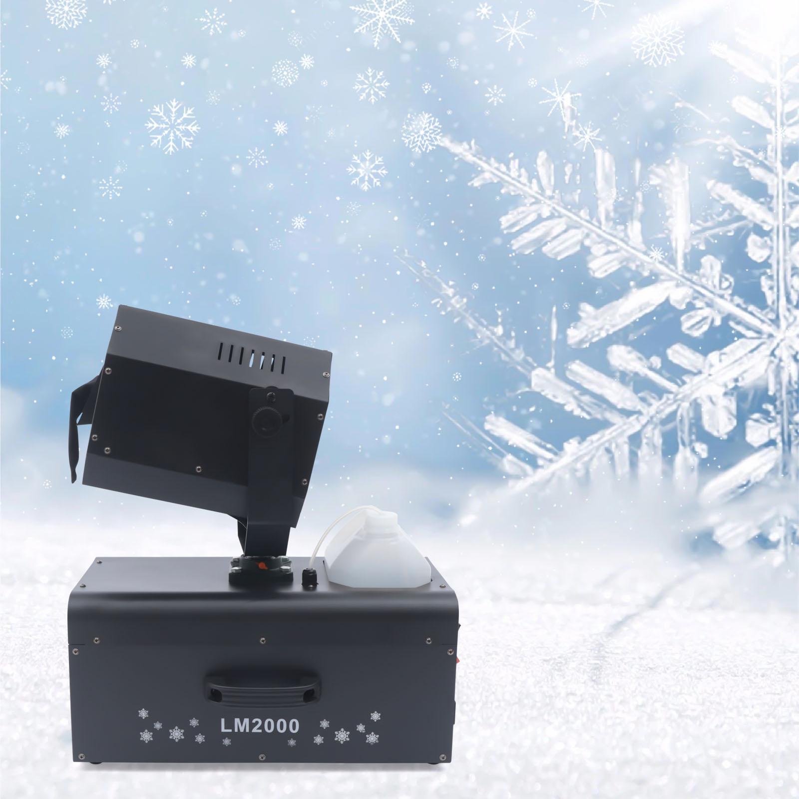 Miumaeov 2000W Snowflake Machine with Remote Control Low Noise Snow Effect Machine Portable Fake Snow MaMachine StaSnow Machines for Parties