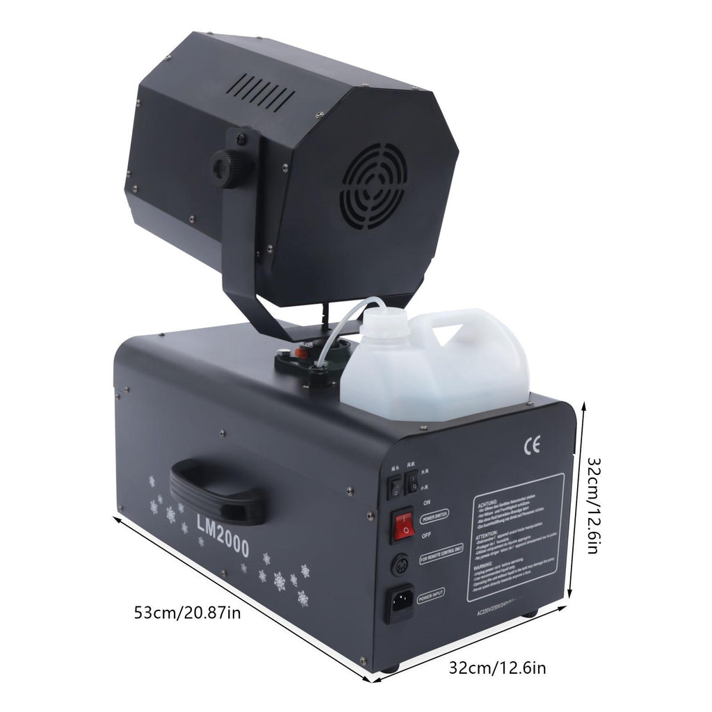 Miumaeov 2000W Snowflake Machine with Remote Control Low Noise Snow Effect Machine Portable Fake Snow MaMachine StaSnow Machines for Parties