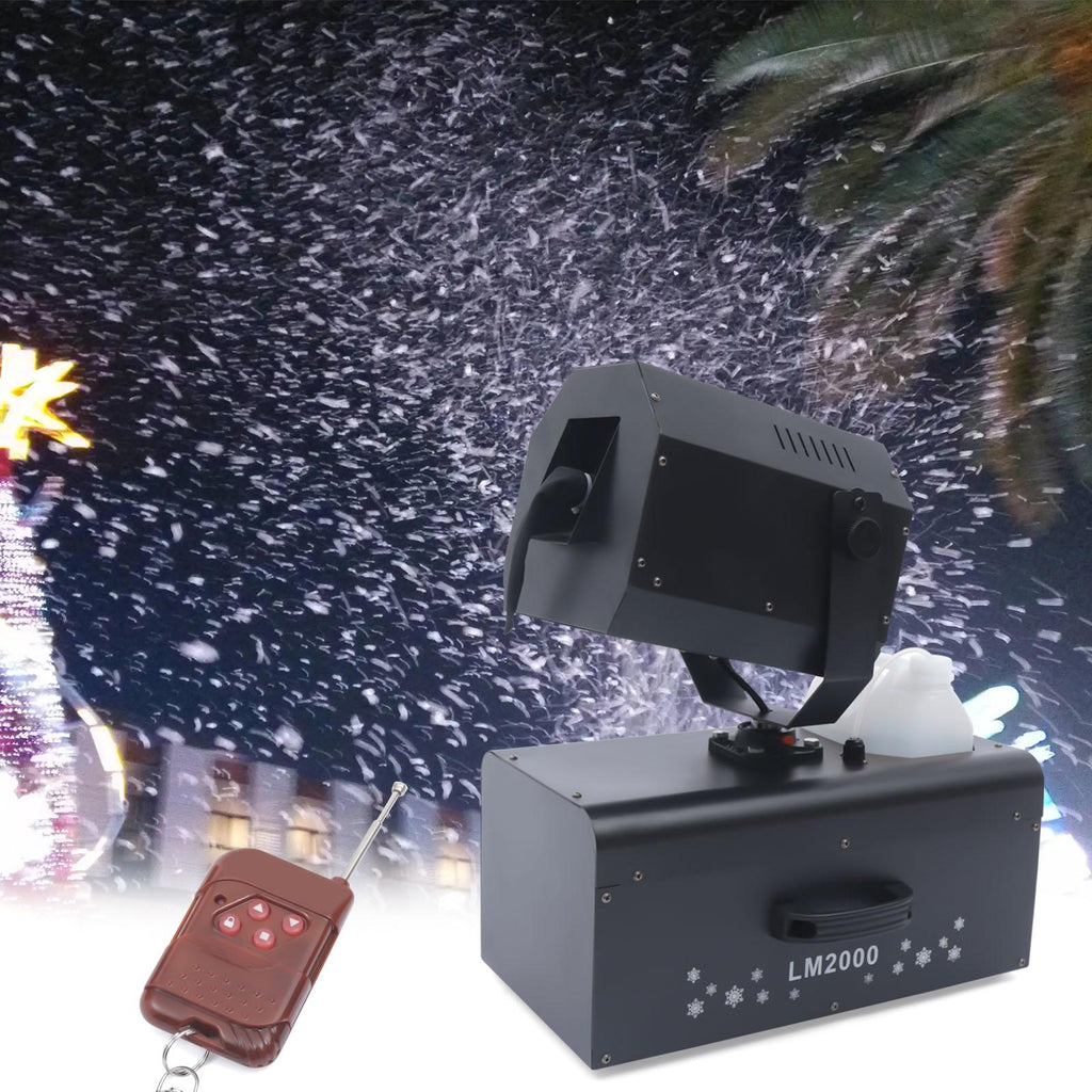 Miumaeov 2000W Snowflake Machine with Remote Control Low Noise Snow Effect Machine Portable Fake Snow MaMachine StaSnow Machines for Parties